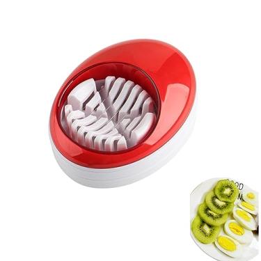 Imagem de Cortador de ovos para ovos cozidos, fácil de cortar ovos em fatias, cunha e dados, corpo ABS resistente com fios de aço inoxidável, pés antiderrapantes, pode ser lavado na lava-louças, livre de BPA