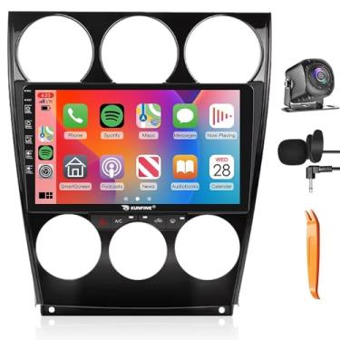 Imagem de Kunfine Car CarPlay Android Navegação Automática Rádio GPS Estéreo Câmera Reversa Tela IPS Touchscreen Tablet Pad Media Player para Mazda 6 2002-2015, se Aplicável Quad Core 2G + 64G