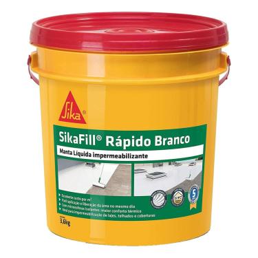 Imagem de Sikafill Rápido Branco Impermeabilizante 3,6kg Manta Liquida