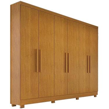 Imagem de Guarda Roupa Sergipe Casal 6 Portas 2 Gavetas Bianchi Cor Naturale