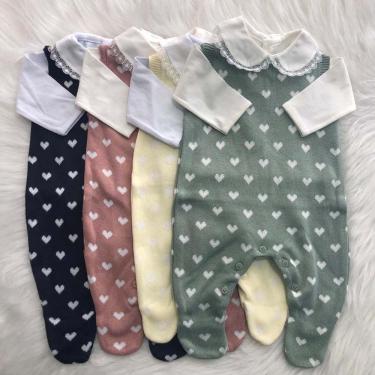 Imagem de Macacão Bebê Infantil Linha Tricot Com Body Love