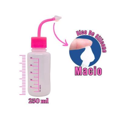 Imagem de Garrafinha Lavagem Nasal 250ml Bico Curvo Cores - Ecommerce Farma, Ros