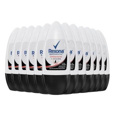 Imagem de Kit Desodorante Roll On Rexona Feminino Antibacterial Invisible 50ml -