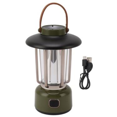 Imagem de Recarregável LED Lanterna Camping, Portátil Tent Lights Waterproofs LED Camping Lights Hanging Lamp Lanterna Com 3 Modos de Iluminação para Lawn Lareira Outdoor Camping (Verde)