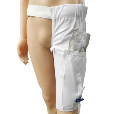 Imagem de WEEOATAR Bolsa de perna unissex para cateter, dispositivo de estabilização, bolsa de nefrostomia, roupa íntima para foley, nefrostomia, cateteres suprapúbicos e biliares, comporta bolsa de urina de