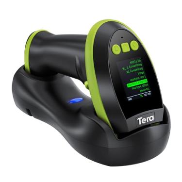 Imagem de Tera Scanner de código de barras sem fio com tela: Versão Pro 1D 2D QR com suporte de carregamento de teclado de configuração funciona com Bluetooth 2.4G sem fio USB com fio portátil leitor de código