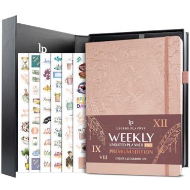 Imagem de Legend Planner PRO Premium Edition (A4 (21,6 cm x 28 cm), ouro rosa em relevo)