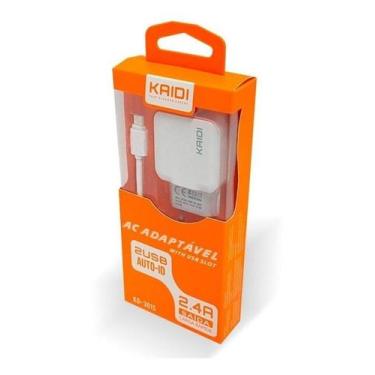 Imagem de Carregador Rapido Turbo Kaidi Kd-87c 2.4a Usb + Cabo Tipo C