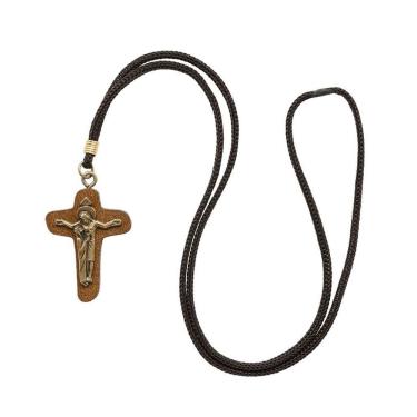 Imagem de Cordão Cruz da Unidade em Madeira 4cm