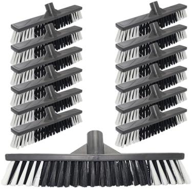 Imagem de Kit 12 Vassouras Multiuso com Cerdas Macias Uso Interno para Grandes Áreas, Pisos de Madeira, Laminados, Porcelanatos e Cerâmica Sem Cabo