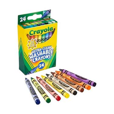 Imagem de Lápis de cor laváveis Crayola, material escolar (24 unidades)