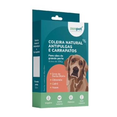 Imagem de Coleira Natural Antipulgas Carrapatos Cães Grandes Zenpet
