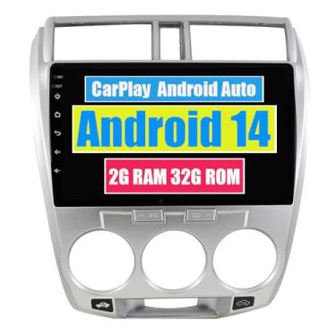 Imagem de RoverOne Central Multimídia para Honda City 2008 2009 2010 2011 2012 2013 2014 com CarPlay Android Auto Navegação GPS Bluetooth Radio Estéreo WiFi