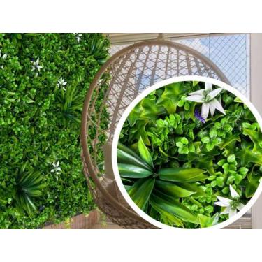 Imagem de Placa para Jardim Vertical Planta Artificial Qualidade Luxo Cobre 0,5m