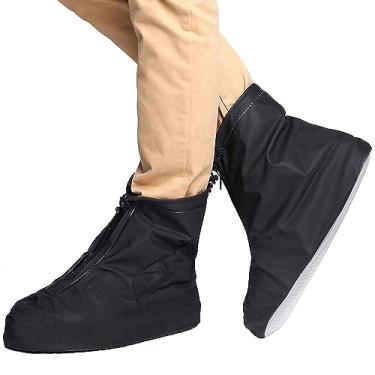 Imagem de JEVRKAPZ Capas De Sapato Para Botas Chuva À Prova D'Água Homens E Mulheres, Protetores Com Zíper, Antiderrapantes, Reutilizáveis, Galochas, Caminhadas, Escaladas, Camping, Ciclismo, Dias Chuvosos (P