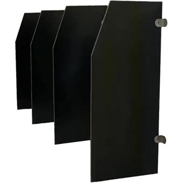 Imagem de Divisória De Vaso Sanitário De Tela De Mictório,divisor De Divisória De Banheiro, Defletor De Mictório, Vaso Sanitário Público, Mictório Mont, Black Partition*4, 1200 * 450mm