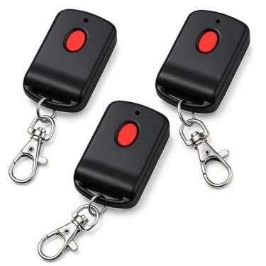 Imagem de LongCtrl Abridor de porta de garagem, substituição para multicódigo linear 3089, 10 dip switch abridor de portão 300 MHz, vermelho, pacote com 3