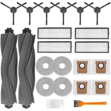 Imagem de Kit de acessórios para aspirador de pó Dreame L10 Ultra / L10s Ultra, 2 escovas principais, 4 filtros HEPA, 4 esfregões, 4 sacos de vácuo, 6 escovas laterais, 2 escovas de limpeza, pacote com 22 peças