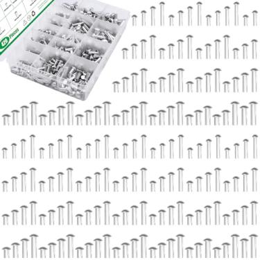 Imagem de Yauhar 420 peças M3 M4 M5 M6 × 10 mm 14 mm 20 mm 25 mm Rebites de cabeça de braseiro de alumínio sólido, universal de alta resistência, fixadores de rebite sólido para união e reparo de metal
