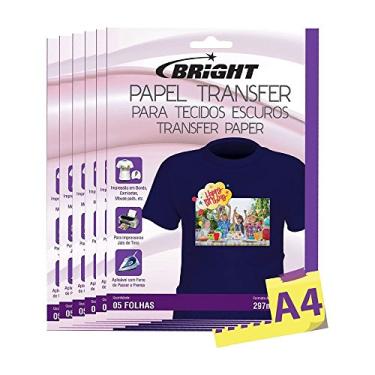 Imagem de Papel Transfer para algodão A4 Tecidos Escuros Bright 50 Fls