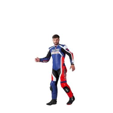 Imagem de Macacão Tutto Moto Racing 1pç Azul/Vermelho/Preto/Branco (50)