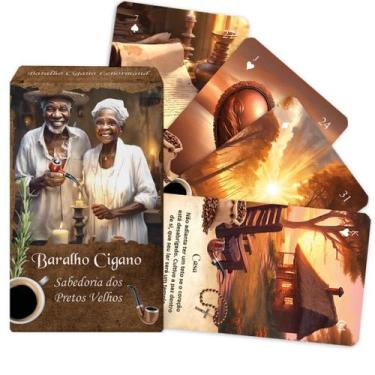 Imagem de Baralho Cigano Conselhos de Preto Velho Ed. Português, Tarot Lenormand