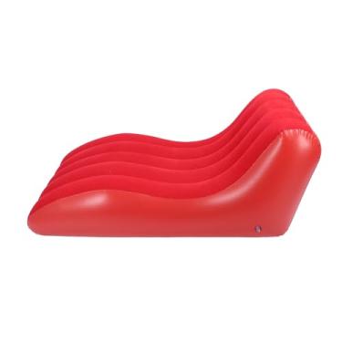 Imagem de Eujgoov Sofá Inflável Portátil Sofá de Lounge Confortável para Piqueniques - está Em Conformidade Com a Engenharia Corporal Humana, Adequada para Vários Cenários (Vermelho)