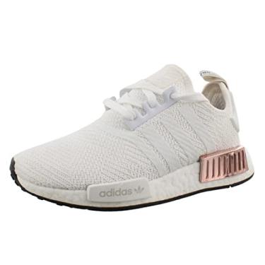 Imagem de adidas NMD_R1 Tênis feminino tamanho 5, cor: branco/rosa