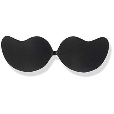 Imagem de PURE STYLE Girlfriends Sutiã feminino frente única frente única Enchantress decote V profundo sem alças, Preto, B