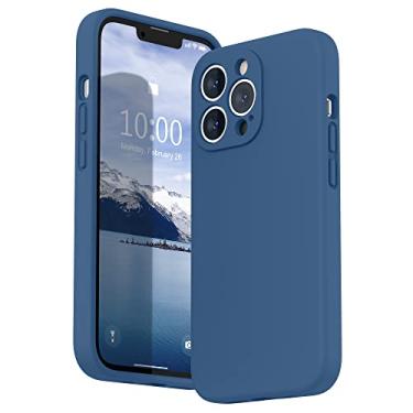 Imagem de SURPHY Capa para iPhone 13 Pro com protetor de tela, 13 capas de telefone de silicone líquido Pro (proteção da câmera e forro de microfibra macia), Blue Jay