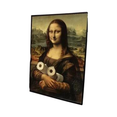 Imagem de Engraçado Mona Lisa Toilet Poster Autoadesivo À Prova D'água Arte Ades