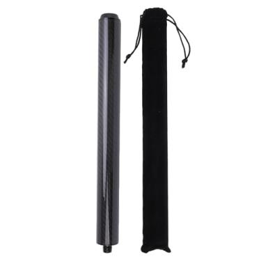 Imagem de Extensão da sugestão da piscina de bilhar 12 polegadas de fibra de carbono de fibra de carbono Extender Stick Billiard Acessório com plugue traseiro para alongamento de peso