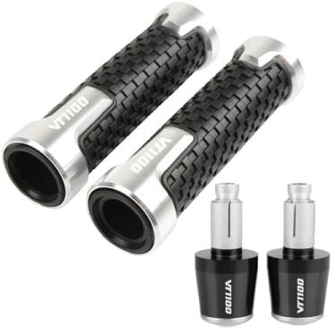 Imagem de Motorcycle Throttle Handle Grips，replacement part，Handlebar Grips Powersports Grips Accessories, For VT1100 VT 1100 1995-2007 1996 1997