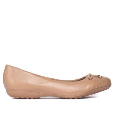 Imagem de Sapatilha Feminina Bottero Couro Laço Microfuros Bege, Bege, 38