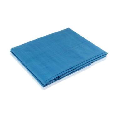 Imagem de Lona Azul 6x4m 150 Micras com Ilhós - Uso Industrial, Agrícola, Náutic