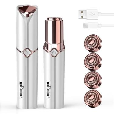 Imagem de Removedor de pelos faciais Gurelax com 4 cabeças de reposição para mul