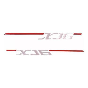 Imagem de Kit Adesivos Yamaha Xj6 Resinados 30x2 Cms Branco R16 Cor Xj - SPTS