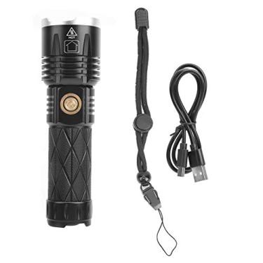 Imagem de XHP90 TIPO C Recarregável lanterna recarregável Multi Funcional Lâmpada de Mão Tocha Luz de Alta potência Comparável às luzes do carro para atividades ao ar livre liga de alumínio