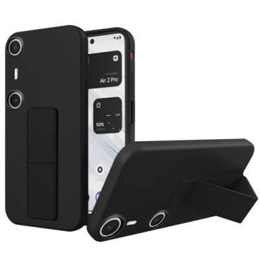 Imagem de Pusiikeer Capa protetora compatível com Xreal Beam Pro com suporte dobrável oculto à prova de choque para Xreal Beam Pro - preta