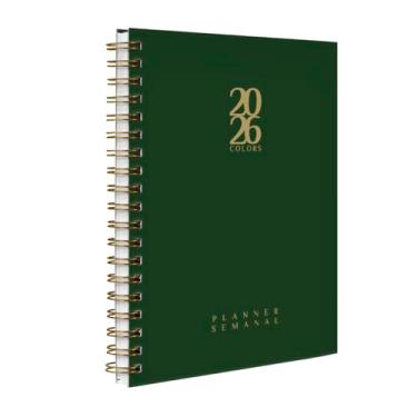 Imagem de Agenda 2026 Planner Semanal Solid Colors Verde Militar