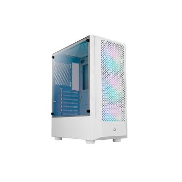 Imagem de Gabinete Gamer Rise Mode Wave Mid Tower Vidro Temperado USB 3.0 C/ 3x Fans ARGB - Branco