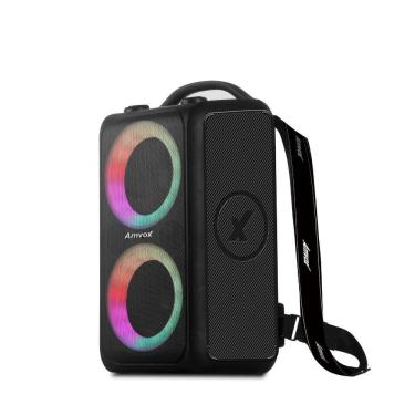 Imagem de Caixa De Som Amplificada Amvox Aca 600 Bagvox Black 600w Rms, Bluetooth, Equalizador, Usb e Bateria Recarregável Bivolt