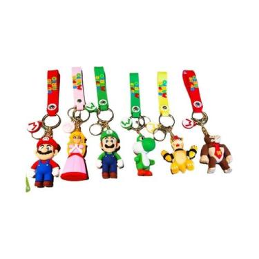Imagem de Chaveiro 3D Super Mario Bros Para Crianças, Pingente De Bolsa Escolar,