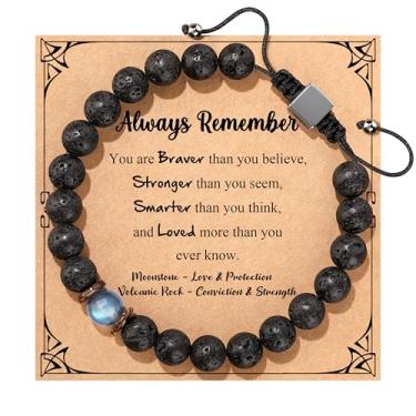 Imagem de JoycuFF Pulseira de cruz de presente para filho, neto, formatura, Páscoa, aniversário, Natal, dia dos namorados, presentes para meias de adolescentes, 6.5-9inches, Sem Pedra Preciosa