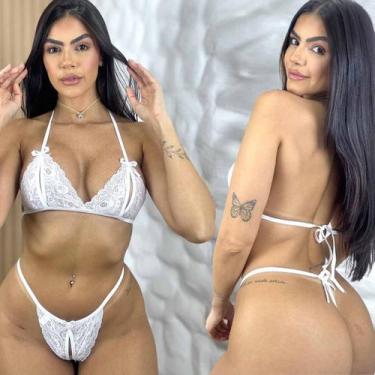 Imagem de Conjunto De Lingerie Sensual Sem Bojo Sem Aro Sexy Renda - Like4you, G