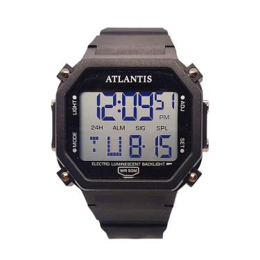 Imagem de Relógio Atlantis Digital Esportivo Quadrado Resistente 5atm
