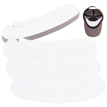 Imagem de FINGERINSPIRE 50 peças de inserção de boné de beisebol de papel 6,9 x 26,2 cm, branco, formato irregular, suporte de aba para chapéu, cartão reutilizável, inserções para homens e mulheres, chapéus de