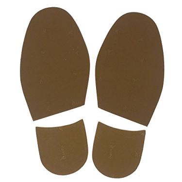 Imagem de Saltos de borracha de substituição para reparo de sapatos e meia sola, cores diferentes, Caqui, common-use size