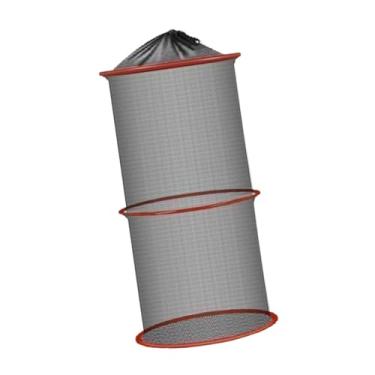 Imagem de YIJU Rede de pesca dobrável para cesto de peixes, rede de malha para proteção de peixes ao ar livre, gaiola de pesca para barco e rio, 25cmx60cm
