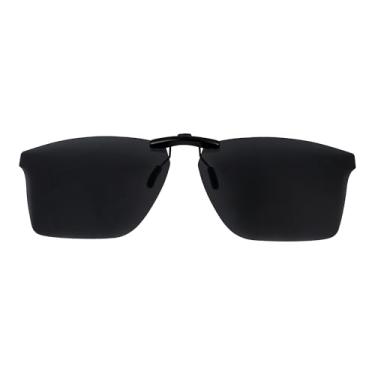 Imagem de Óculos de sol polarizados CLIP-ON para Oakley Ox8140 masculino, Preto, 56 X 18